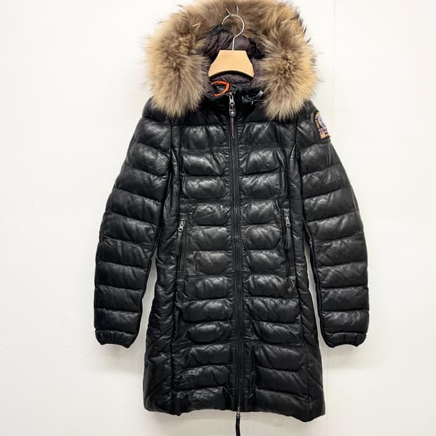 파라점퍼스 양가죽 블랙 롱 패딩