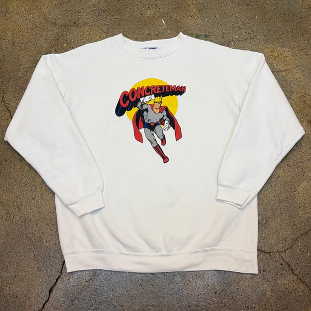 90s Made in USA 미국 빈티지 콘크리트맨 헤비코튼 맨투맨