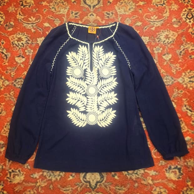 토리버치(Tory Burch)킨슬리 에스닉 자수 튜닉 블라우스