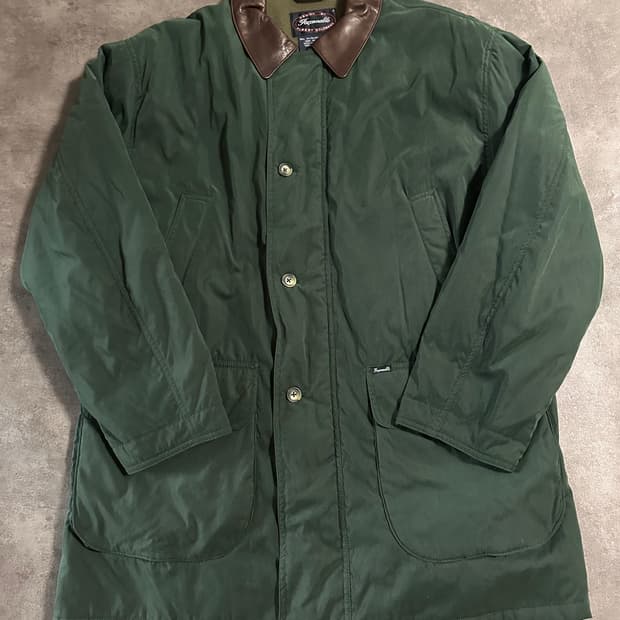 90s Faconnable 가죽카라 필드코트 정품