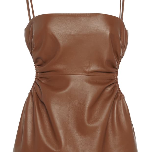 (새상품) rokh 레더 게더 탑 