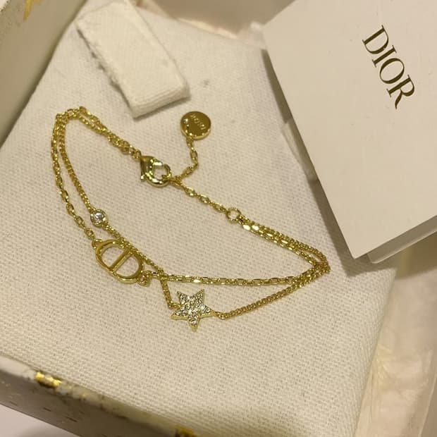디올 Petit CD 골드더블 팔찌