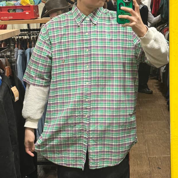 [HI] 폴로 랄프로렌 반팔셔츠 체크그린