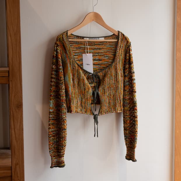 퍼버즈 멀티 컬러 니트 가디건