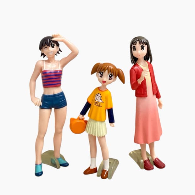 아즈망가대왕 가챠 피규어 3종 치요/오사카/토모