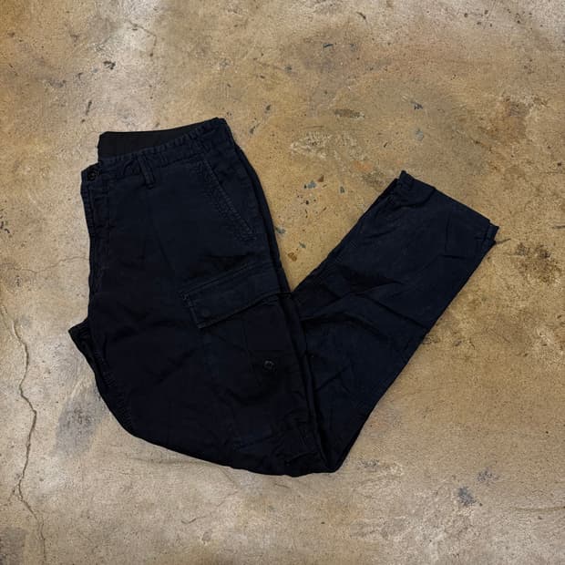 [정품/W36] 스톤아일랜드 블랙 카고 면바지 b14