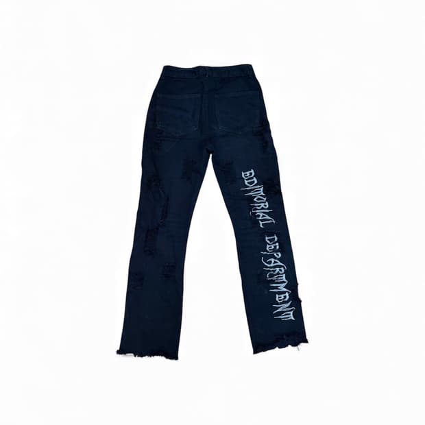 펑크 자수 디테일 팬츠