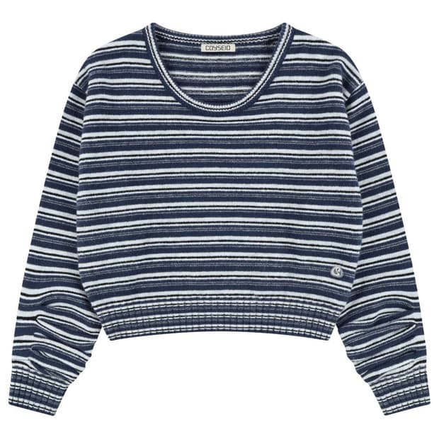 코이세이오 스트라이프 니트 네이비