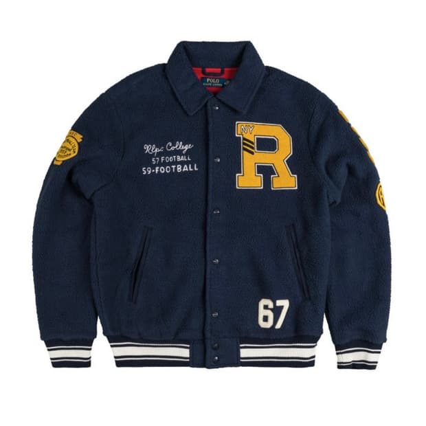 새상품) 폴로랄프로렌 파일 플리스 레터맨 자켓 M사이즈
