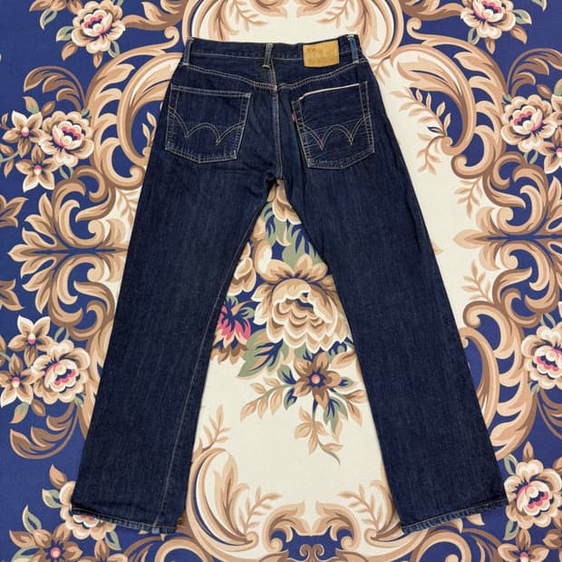 (30)JPN 에드윈 EDWIN 505 셀비지 진청 데님팬츠