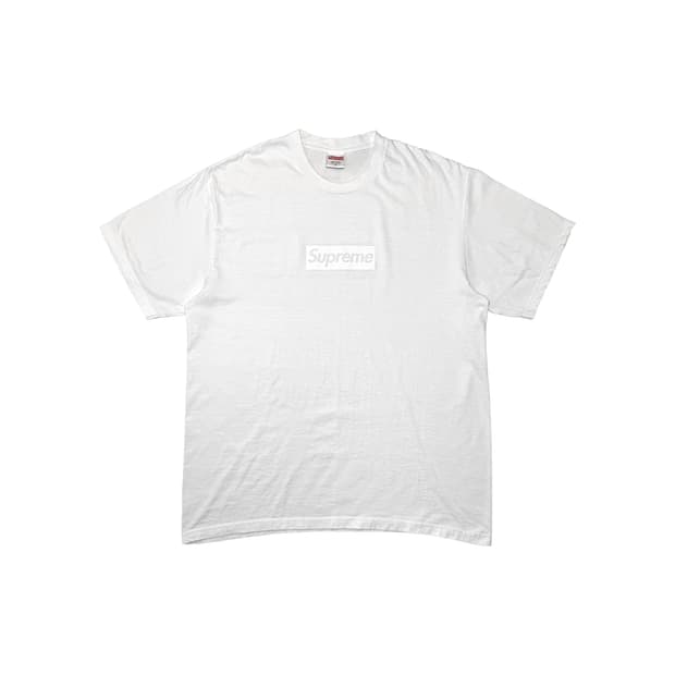 슈프림 토날 박스로고 티셔츠 화이트
