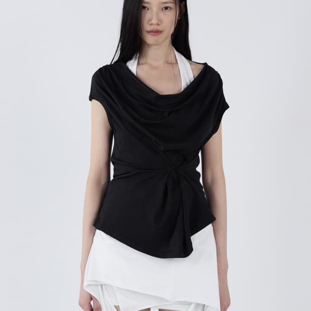 세릭 cerric Button Round Sleeveless