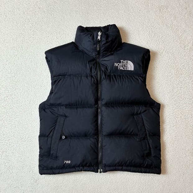 노스페이스 구스다운 크롭 눕시 패딩 조끼 PN7156