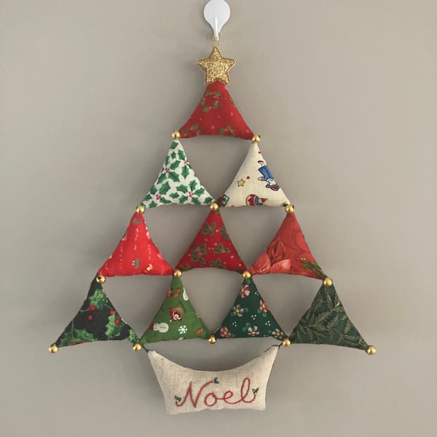 핸드메이드 퀼트 크리스마스 벽걸이 트리