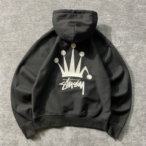 [M] Stussy 스투시 헤비웨이트 크라운 로고 후디