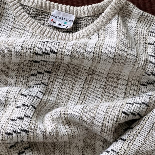 ITALY made cotton linen loose knit