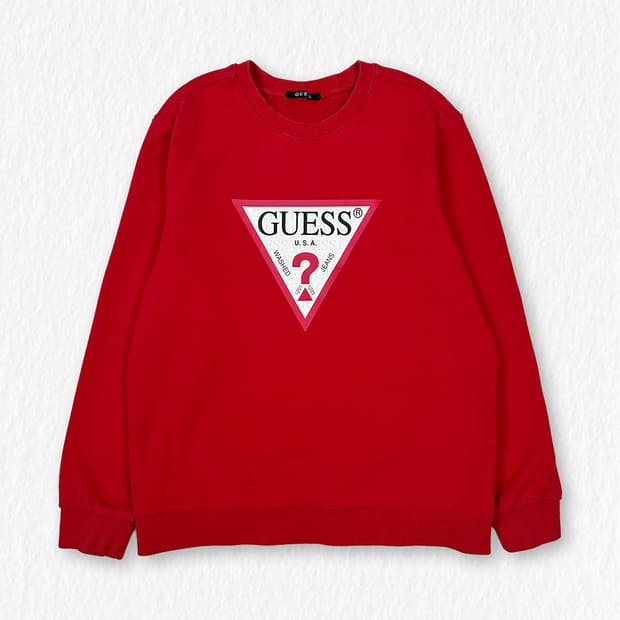 게스 맨투맨 레드