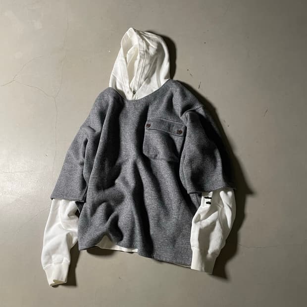 H•d One off : Wool Short-Sleeve Pullover