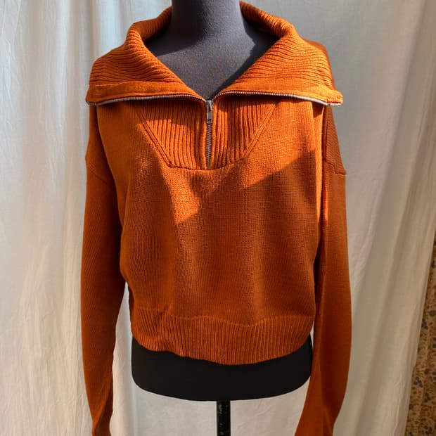 INGNI 오렌지 하프집업 니트(M)