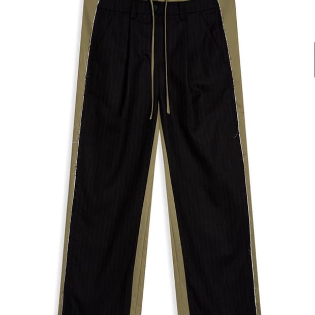 오픈와이와이 open yy 프론트 스트라이프 팬츠 s 