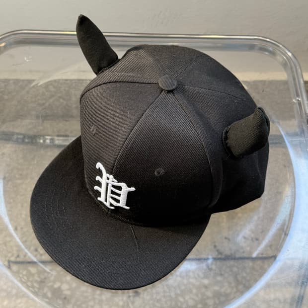 Black Devil Horn Snapback 