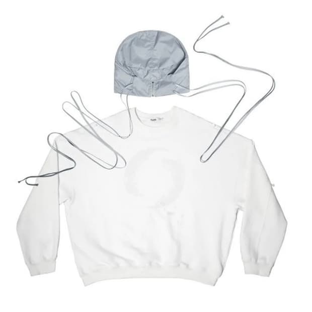 오호스 디테처블 힙색 스웻셔츠 / 화이트