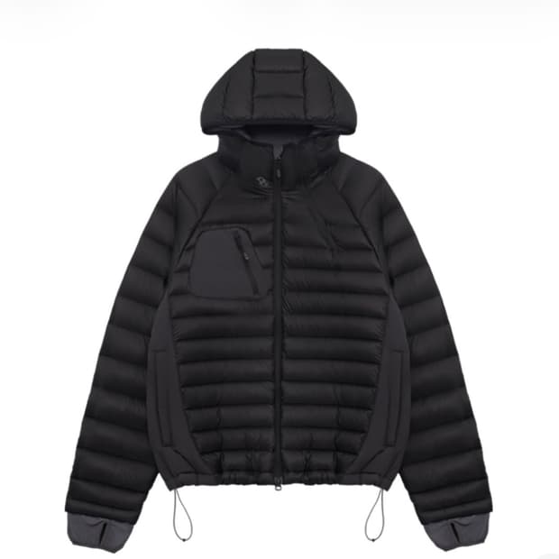 [2size] 산산기어 패널드 푸퍼 자켓 블랙(24FW)