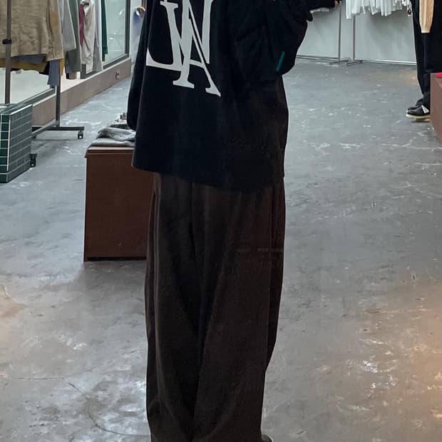 우알롱 백로고 후드티 H931