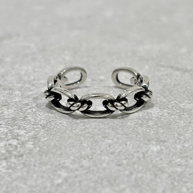 Oribell 오벌링 링크 925 스털링 실버 미니멀 오픈링 반지