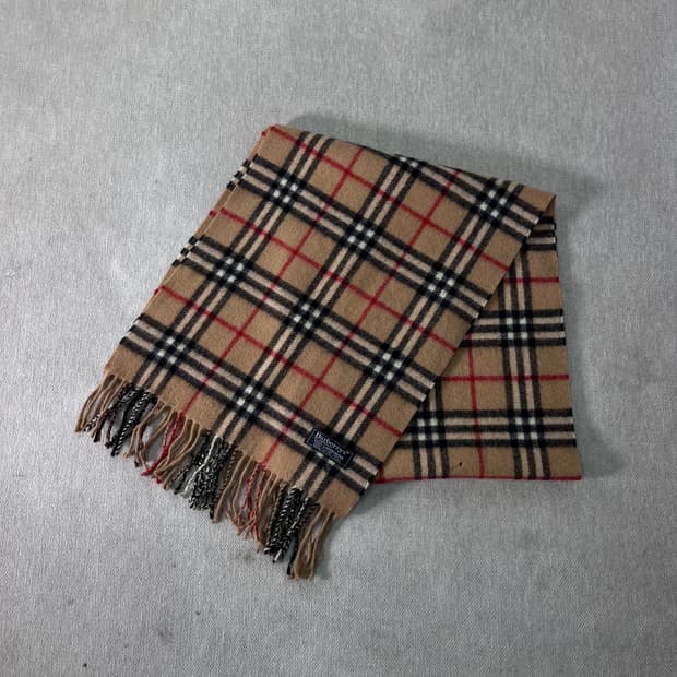 버버리 노바체크 램스울 베이지 머플러