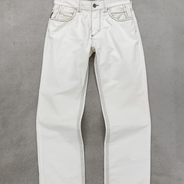 아르마니 진스 화이트 팬츠