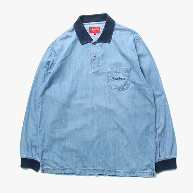 supreme 카라 롱슬리브