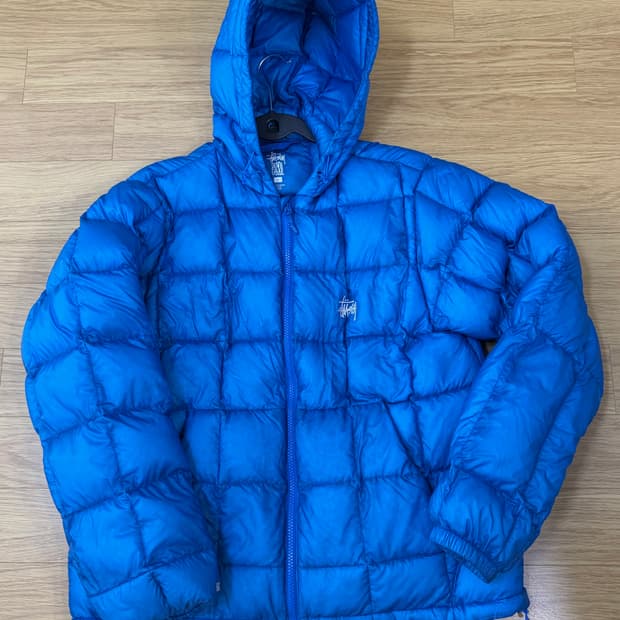 스투시 미드웨이트 후드 푸퍼 / 블루 / S