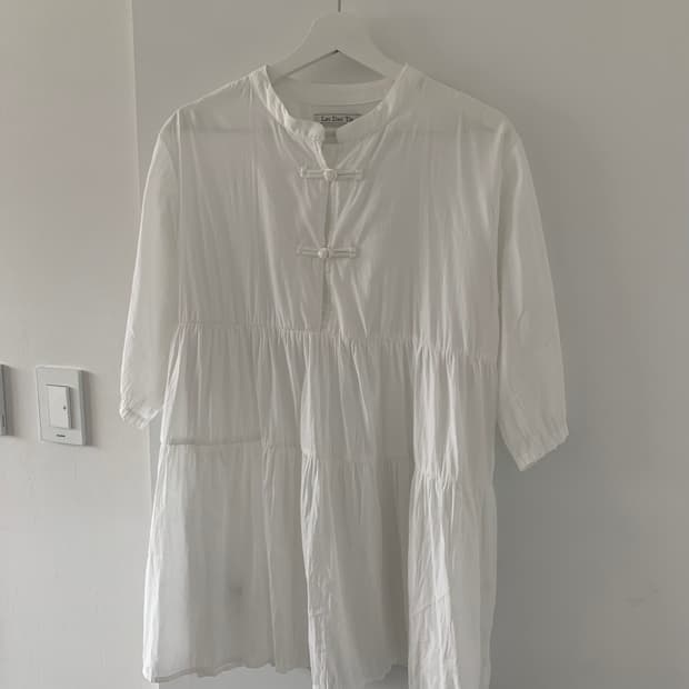 화이트 상하이 블라우스