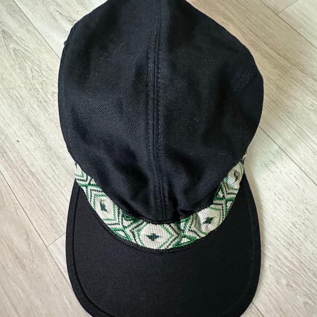 KAVU 카부 블랙 패턴 포인트 모자 L