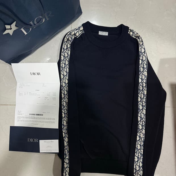 [당일출고,XL] 신세계백화점판 디올 오블리크 니트