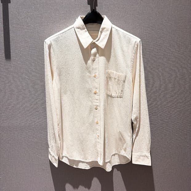 (정품/새상품) 아워레가시 남성 화이트 실크 클래식 셔츠