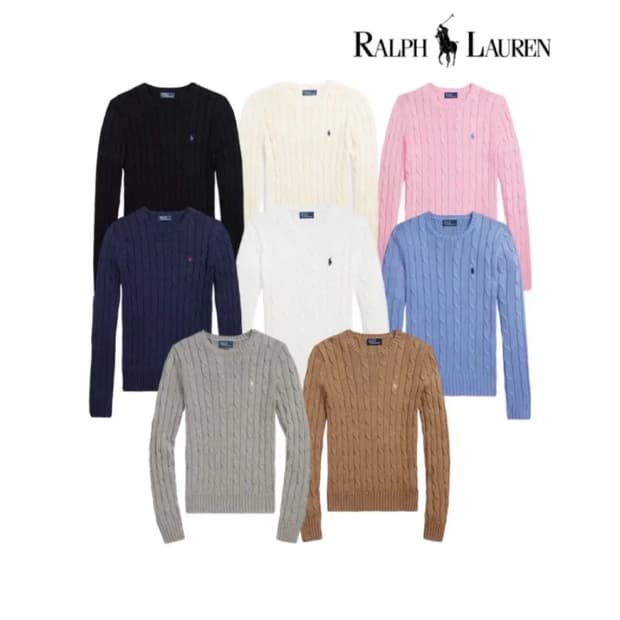 [새상품/정품]폴로 랄프로렌 여성 라운드 긴팔 니트 6color