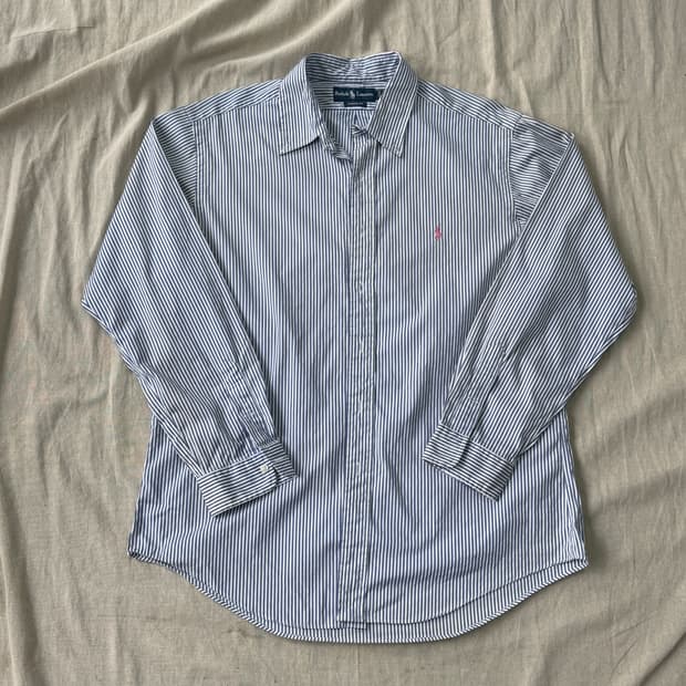 폴로랄프로렌 빈티지 스트라이프 핑크포니 셔츠 105