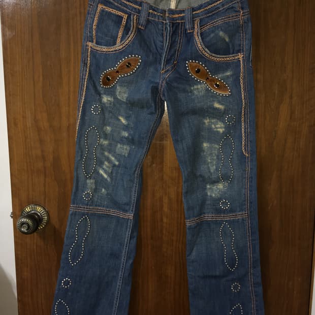 ELVIS 송치 디테일 웨스턴 팬츠