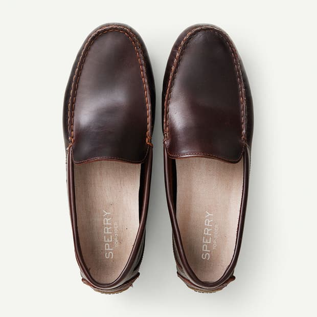 새제품275)스페리 100%레더 로퍼 구두 드라이빙슈즈 다멘포트 브라운