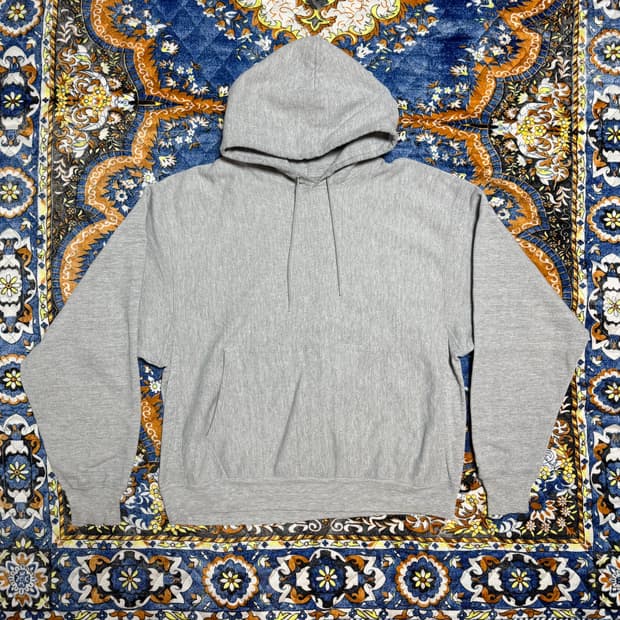 빈티지 00s 챔피온 리버스위브 블랭크 그레이 스웻후드