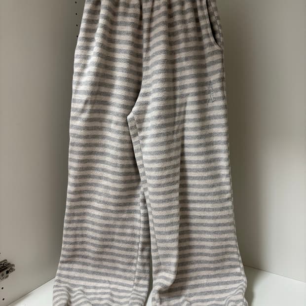 tensedance 탠스댄스 스트라이프 플리스팬츠 그레이 바지 회색