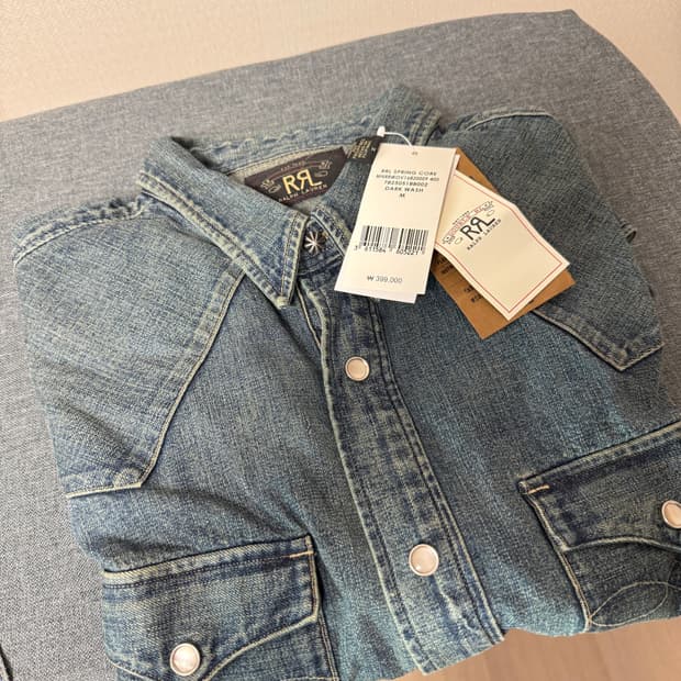 RRL 웨스턴 다크워시 셔츠 (사이즈 M/새상품)