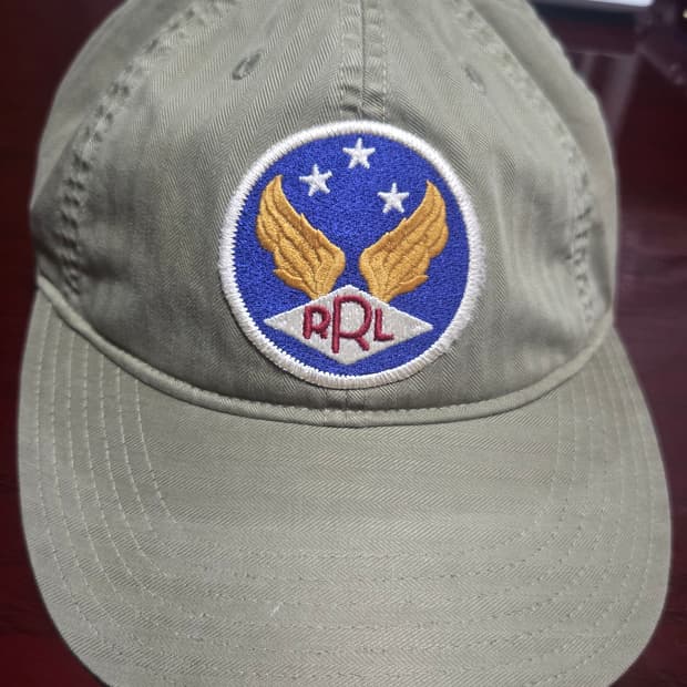 RRL 볼캡 윙로고 카키