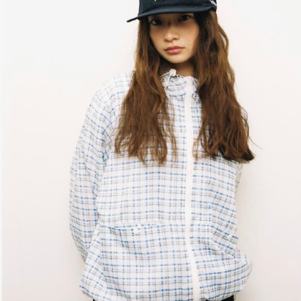 aeae 체크 후드 바람막이