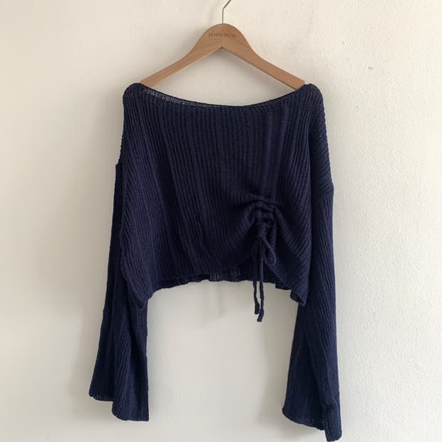 Summer string loose knit(navy)