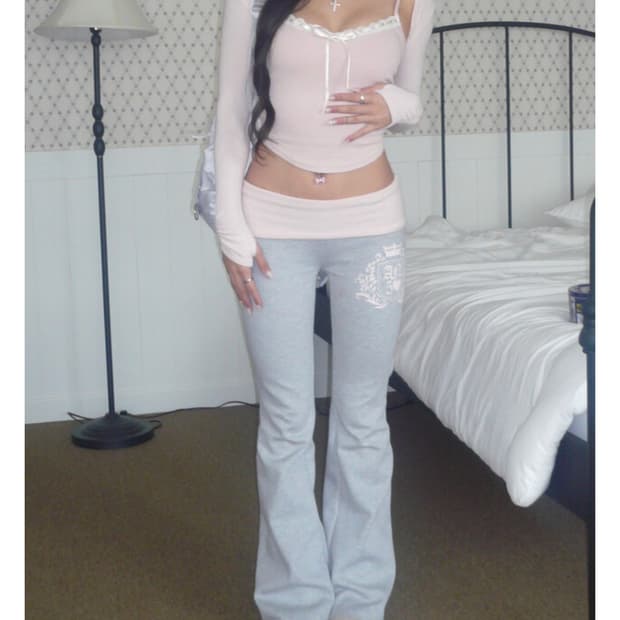 엔젤넘버 555 부츠컷 팬츠 그레이 판매합니다