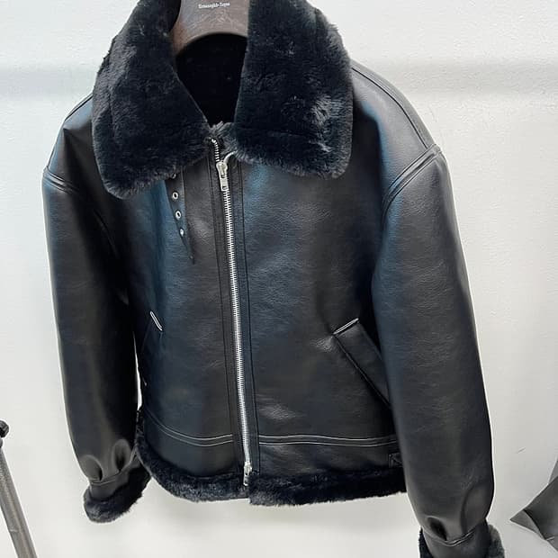 105) 론트 비건레더 무스탕 