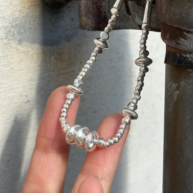Organic Beads Karen Silver Bracelet